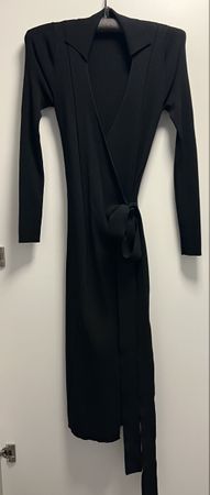 Black wraparound dress