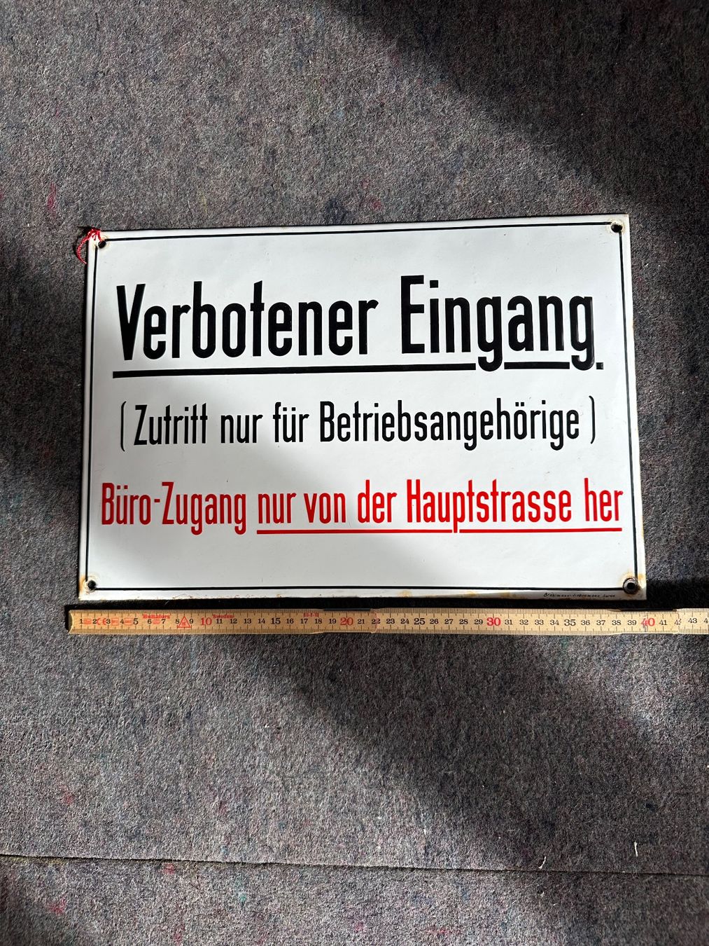 Schilder: Emailschild – Gebraucht aus Wiesendangen von kavdivision01