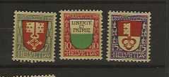 timbre Pro Juventute 1919 J12 - J14 ** SBK 60.--