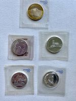 Schweizer Gedenkmünzen: 4x20.-(Silber) 1x10.-(Bimetall)