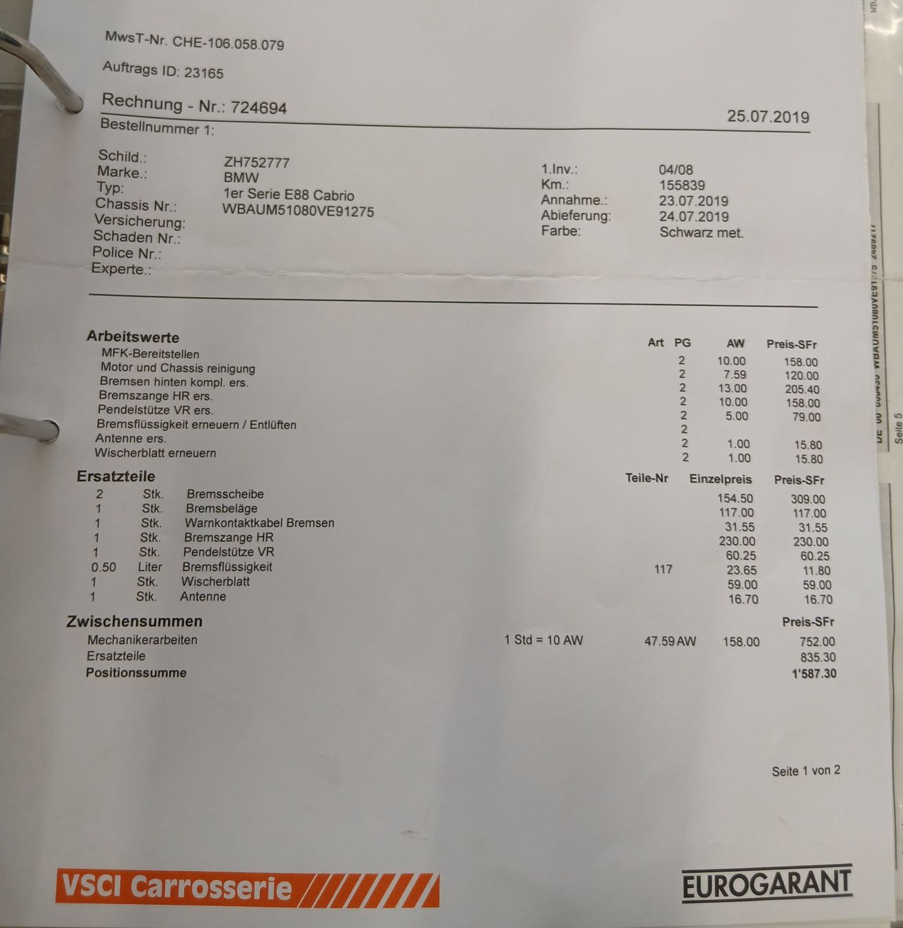 BMW Automobili: BMW 120i Cabrio ab MFK – Usato da Hurden venduto da ade1745 7