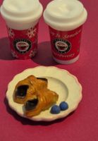 Kaffee mit Schoggipfeli für Puppenhaus/Puppenstube 