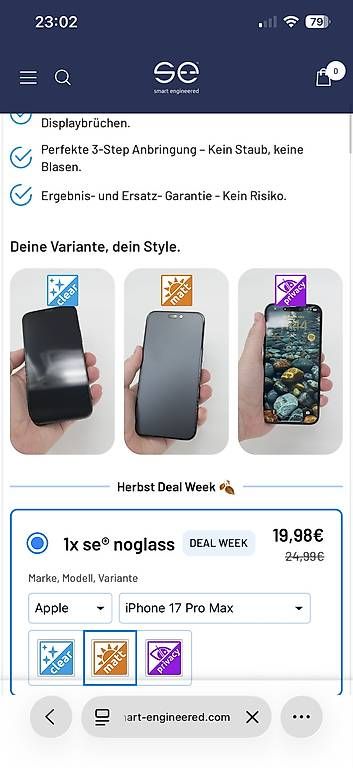 Lackretusche & Schutzfolien: iPhone 17 Pro Max Schutzfolie Display – Neu und originalverpackt aus Luzern von Mariab2502 1
