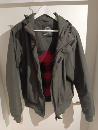 Dickies Jacke Olivgrün Gr. M mit Karo-Innenfutter Herbst/...