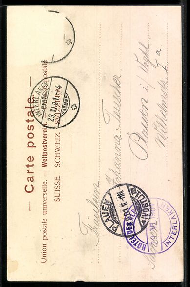 Cartoline postali: AK Grindelwald, Ort mit Kirche – Usato da Berlin venduto da bartko-reher 1