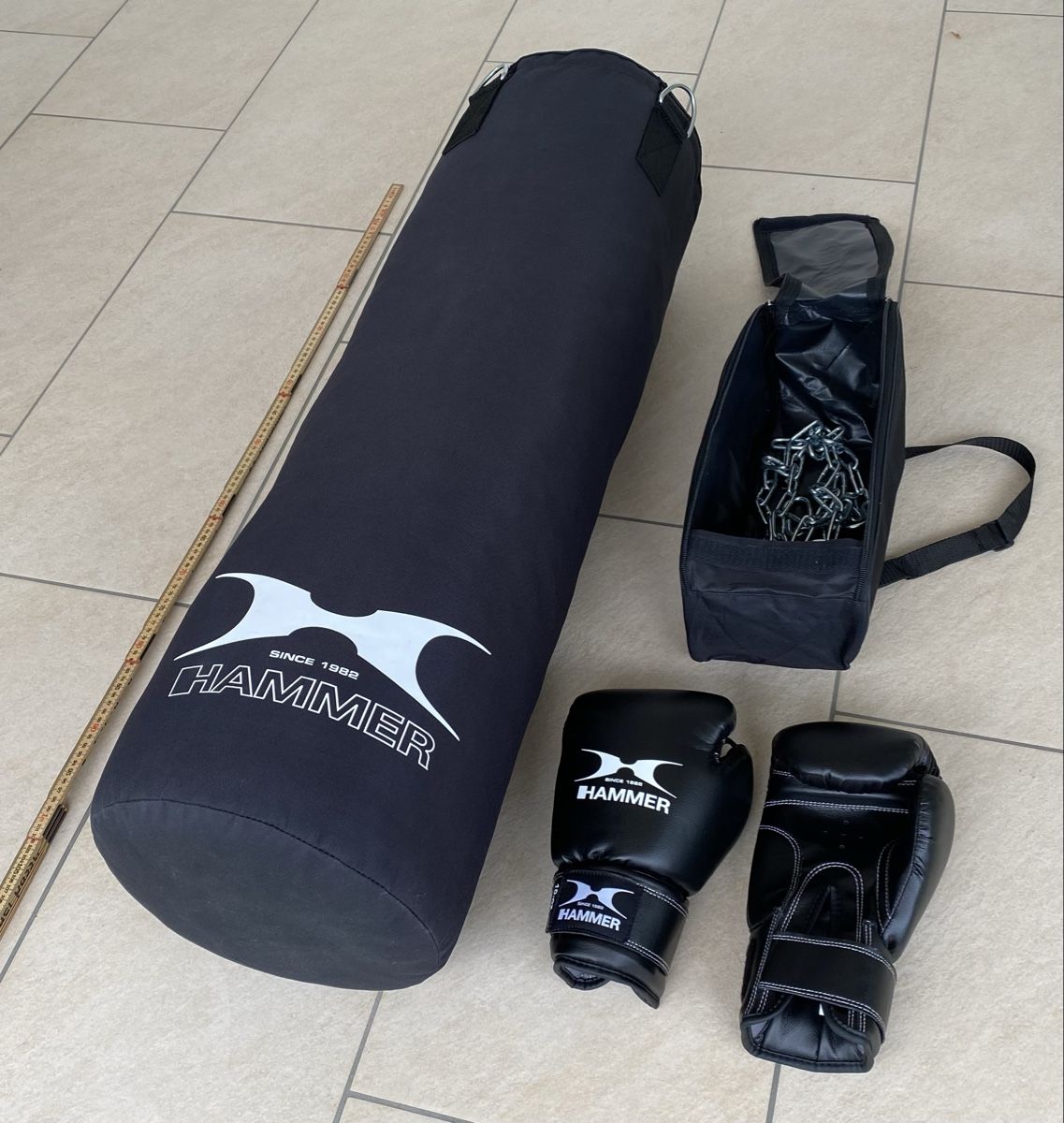 Sacchi da boxe: Hammer Boxsack mit Boxhandschuhen neuwertig – Nuovo (secondo la descrizione) da Selzach venduto da 321compac 1