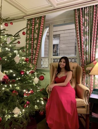 Elegant Red dress- Handmade