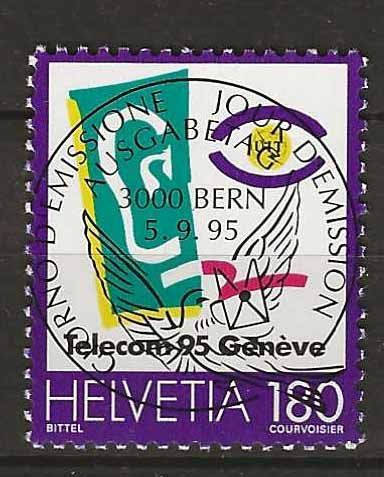 Tutti i francobolli: V0885 - Telecom 1995  vollstempel – Usato da Trélex venduto da Phil_Albert