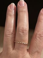 Jolie bague fine 53,5 pierre bleu -marine neuve