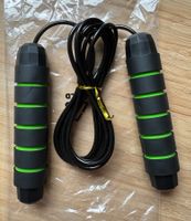 Springseil, schwarz, grün, 3m, 300cm, black, green, jumprope