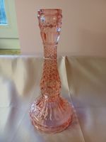 neu: rosa Glas Kerzenständer (gross) Vintage 