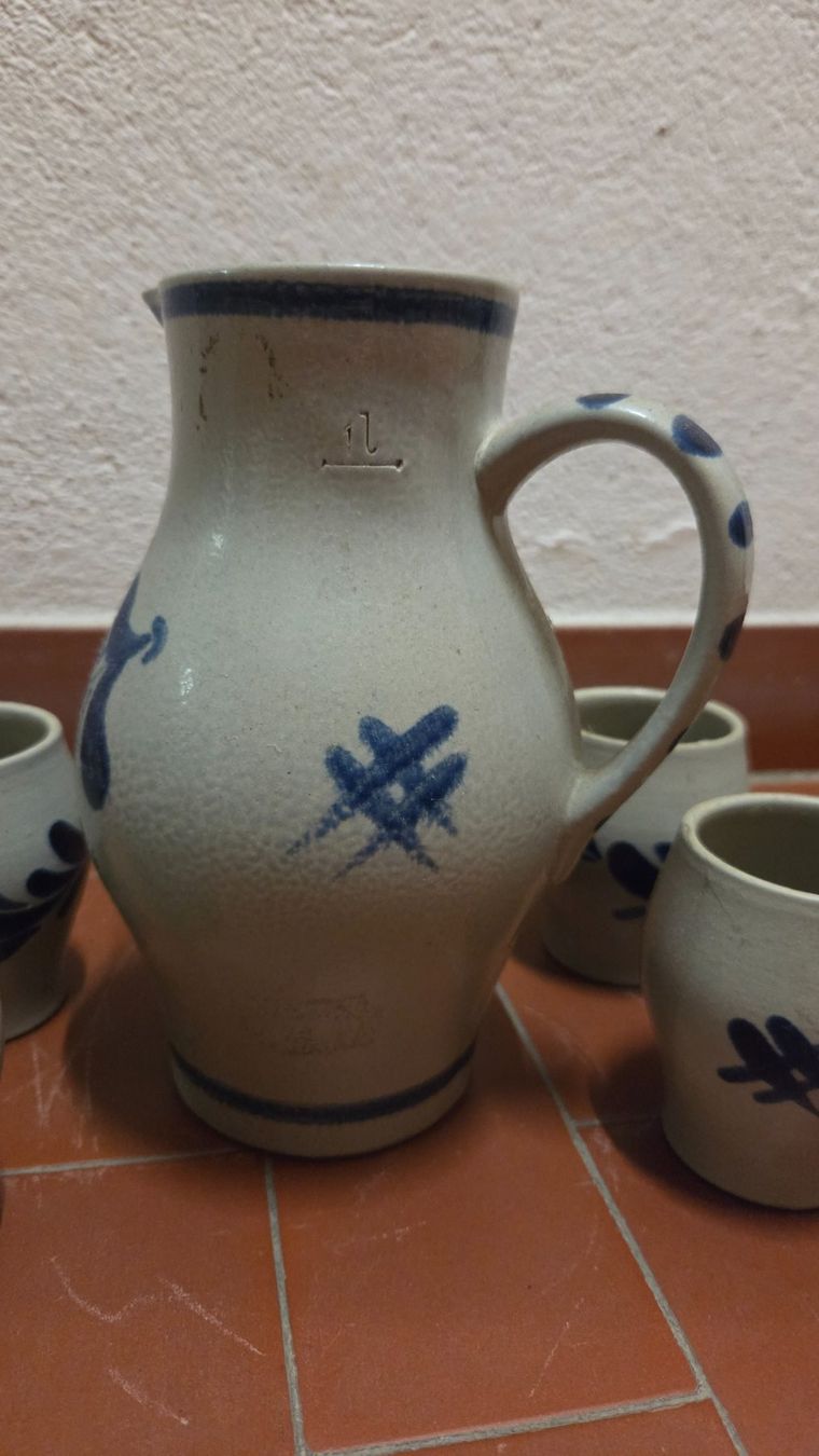 Set di piatti: Service en grès artisanal signé - 7 pièces – Usato da Corseaux venduto da 4CAHUETE 1