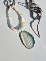 KETTE HALSKETTE HANDMADE ATELIER NP 390 CHF ECHT STEIN TOP