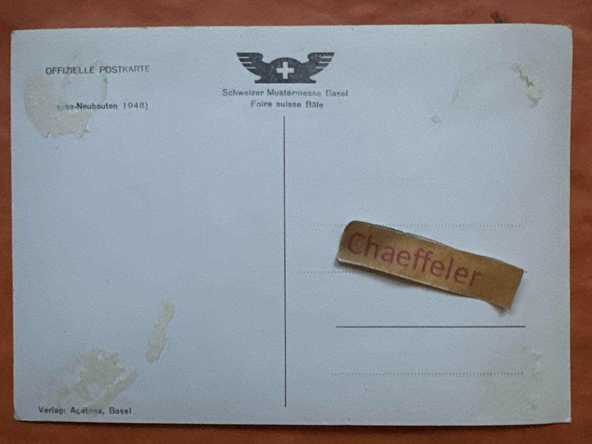 Cartes postales: Alte Ansichtskarte Schweizer Mustermesse Basel, 1948! – D'occasion à Zürich par Chaeffeler 1