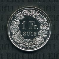 CHF___1.00 2019 stgl * aus Stgl-Münzsatz! 1 Franken