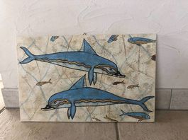 Tableau - reproduction authentique des Dauphins de Cnossos