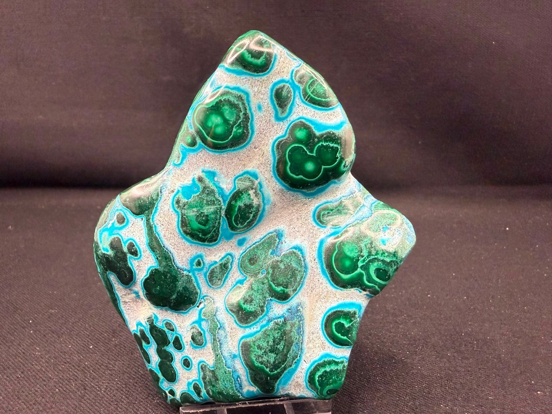 Mineralien & Heilsteine: Malachit und Chrysocolla poliert – Gebraucht aus Schinznach Bad von Demerald 5