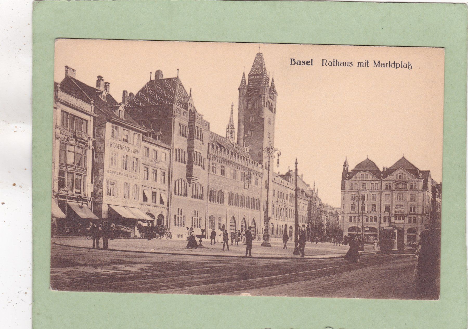 Cartoline postali: Basel Rathaus und Marktplatz – Usato da Herisau venduto da Lisegrat2008