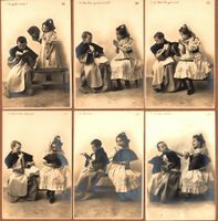 Humour - Confession - 1900 - Série 6 cartes - 6 AK Serie RAR