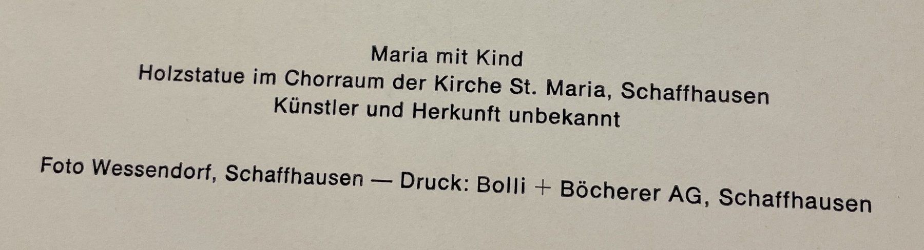 Libri: Broschüre, Programm der Kirchweihe 1979 St. Maria SH – Usato da Thayngen venduto da Flomibrocki_1 4