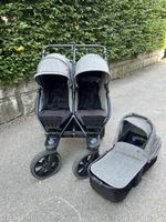 Tfk Geschwisterwagen mit Babywanne und 2 Sportsitz