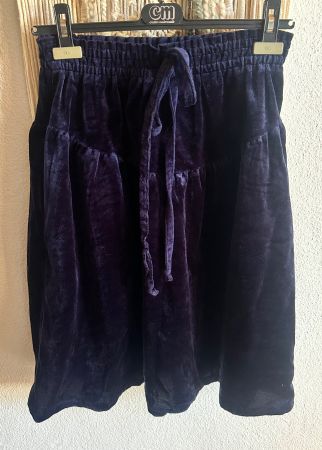 Dunkelblauer Vintage-Jupe aus Samt von Radano Gr. S