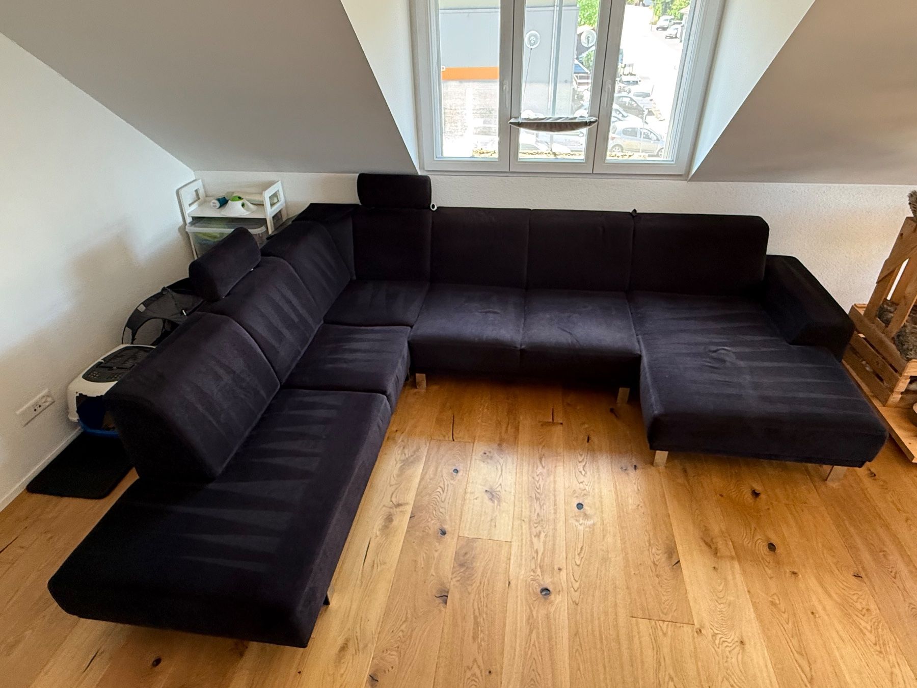 Sofas: Grosses Ecksofa / U-Form – Schwarz/Anthrazit – Gebraucht aus Saland von newalphabet 1