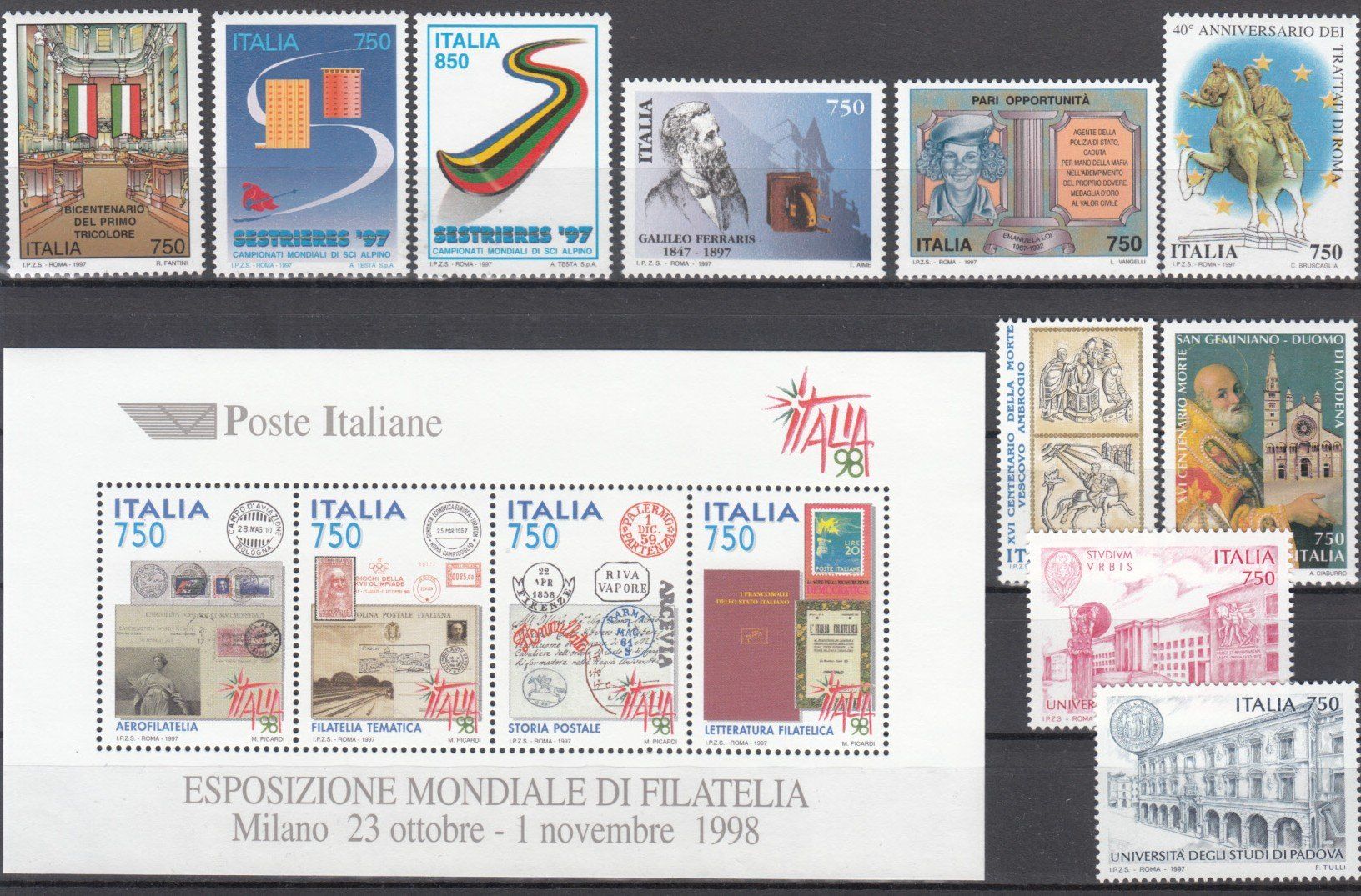 Tutti i francobolli: Italien 1997 postfrisch – Usato da Bürglen TG venduto da StampGraf 1