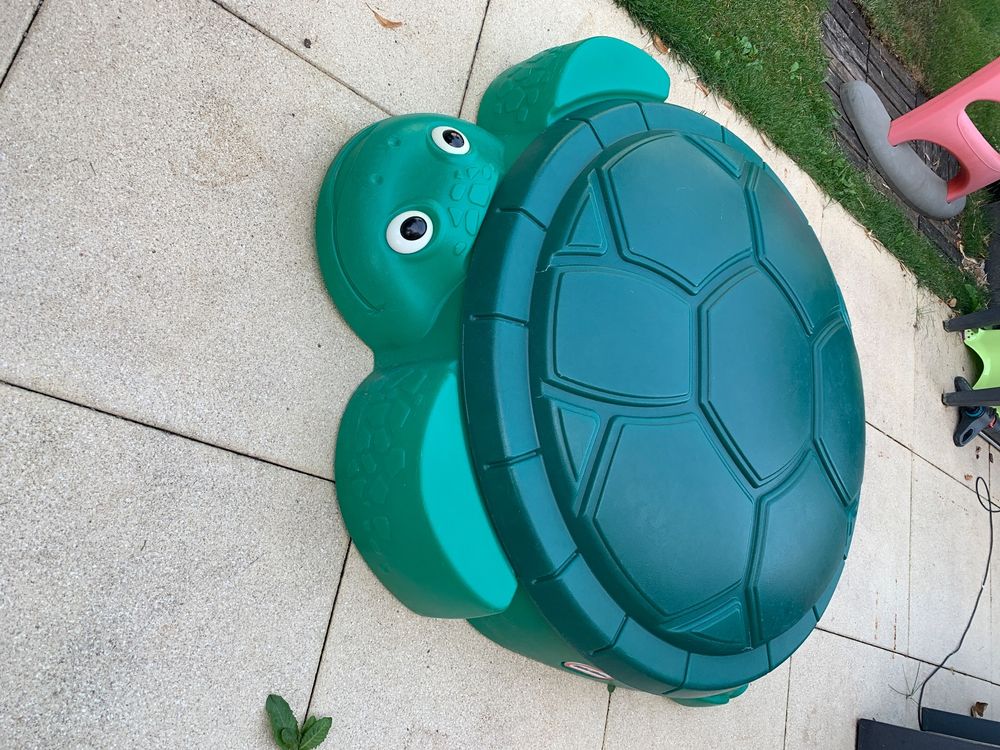 Bac à Sable Tortue Avec Couvercle, Bac à Sable Avec Couvercle