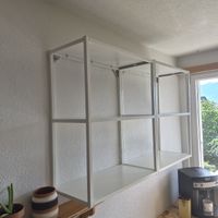 Wandregal Metall weiss, 2 Elemente guter Zustand gebraucht