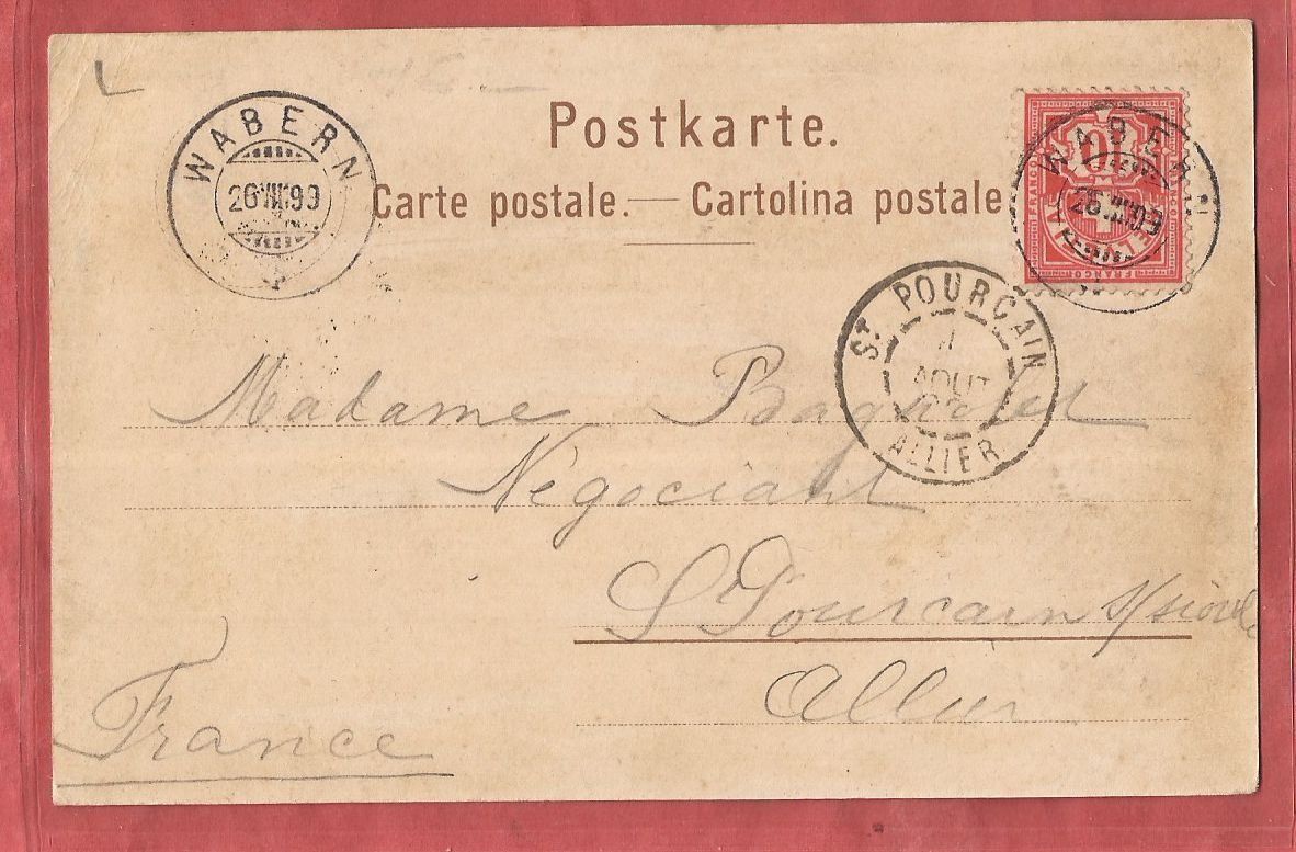 Cartoline postali: Gurten bei Köniz Bern - Litho 1899 – Usato da Fislisbach venduto da Porano 1