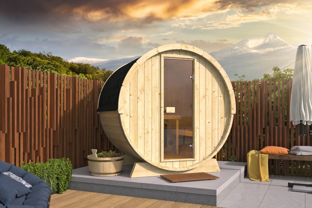 Sauna & Zubehör: Fass - Sauna 160cm lang 205cm Durchmesser – Neu und originalverpackt aus Diepflingen von Der_billige_max