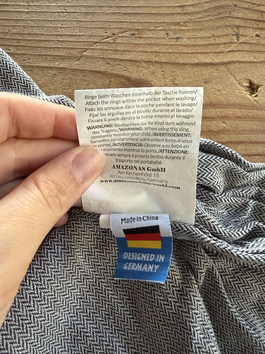 Amazonas Porte-bébés ventraux & dorsaux: Amazonas Baby World Ring Sling 100% Cotton Grey – D'occasion à Liebefeld par dabuehle17 1