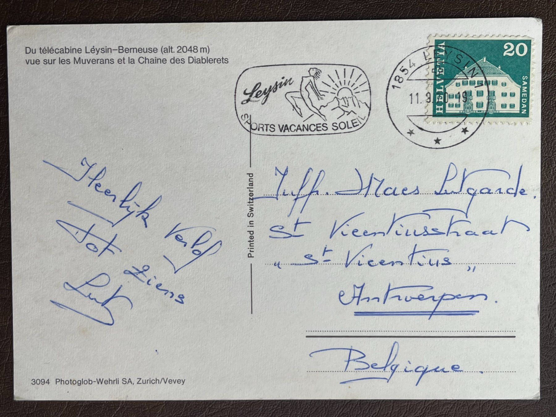 Ansichtskarten: Leysin-Berneuse - Luftseilbahn – Gebraucht aus Steg VS von danwer74 1