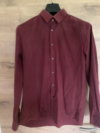 Herrenhemd Yves Gerard Grösse 41 Bordeaux