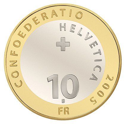 Alle Münzen: CHF 10.- commémorative 2005 – Gebraucht aus Bouveret von psv01 1