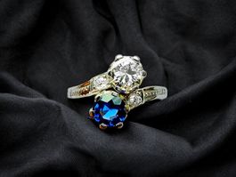 „Toi et Moi“ Saphir - Diamant - Ring