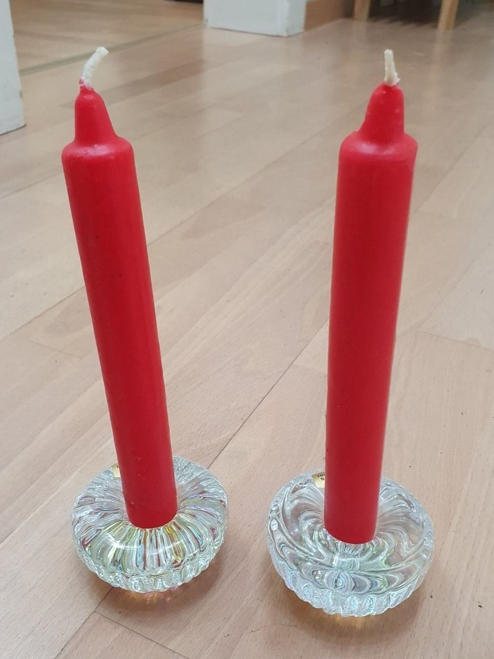 Portacandele: 2 Kristallglas Kerzenhalter – Nuovo (secondo la descrizione) da Wetzikon ZH venduto da Personalkarte