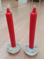 2 Kristallglas Kerzenhalter