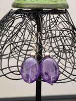 Silberohrringe mit Amethyst Heilstein von Cristeaux Swiss