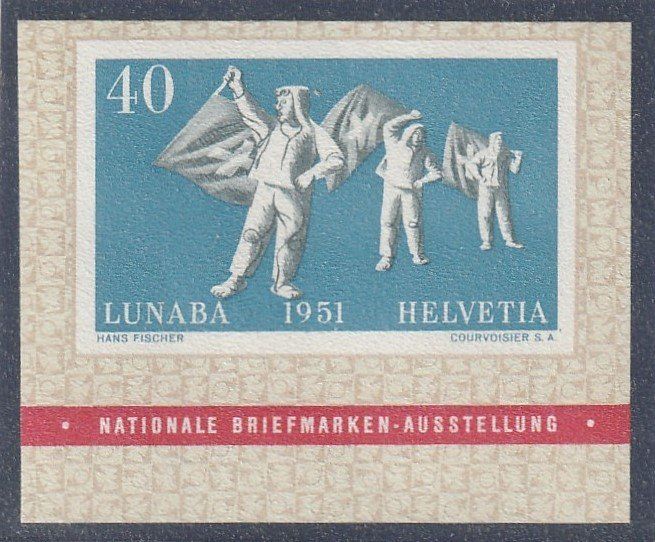 Alle Briefmarken: Lunaba Blockausschnitt 1951 postfrisch ** Kat.120,- Fr. – Gebraucht aus uttwil von Koehlerfred