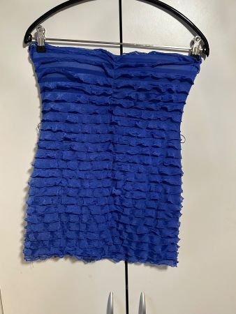 Rüschen Oberteil TALLY WEiJL blau Grösse 38