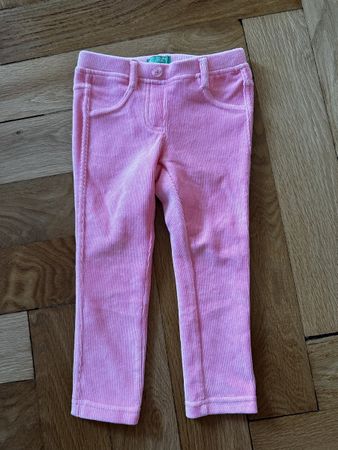 Neuwertige pinke Chenillehose von Benetton in Grösse 98