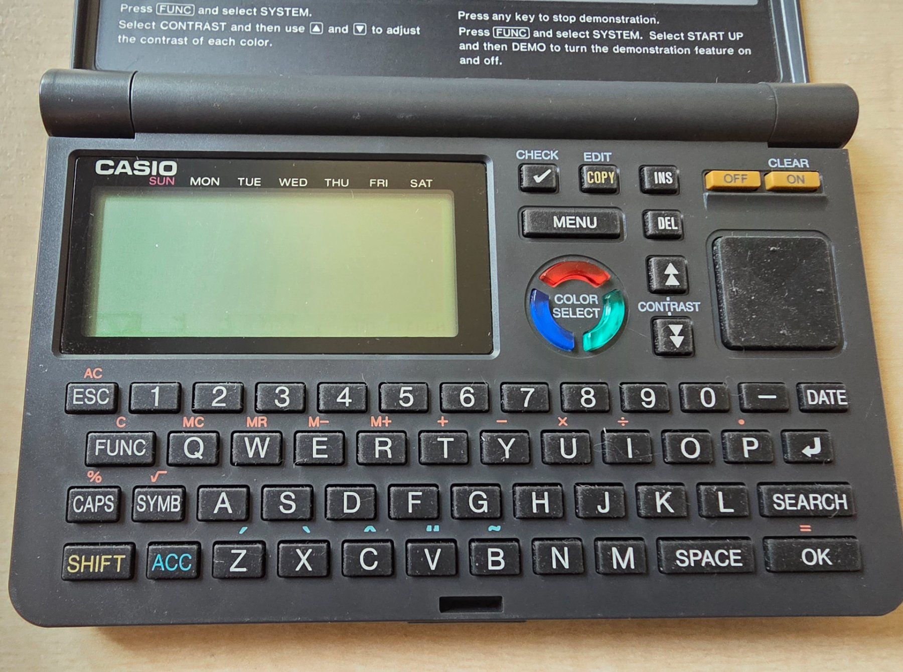 Casio Palmari: Casio Digital Diary-Datenbank CSF-4650 64KB Multi Color LCD – Usato da Zürich venduto da IrisA0102 4