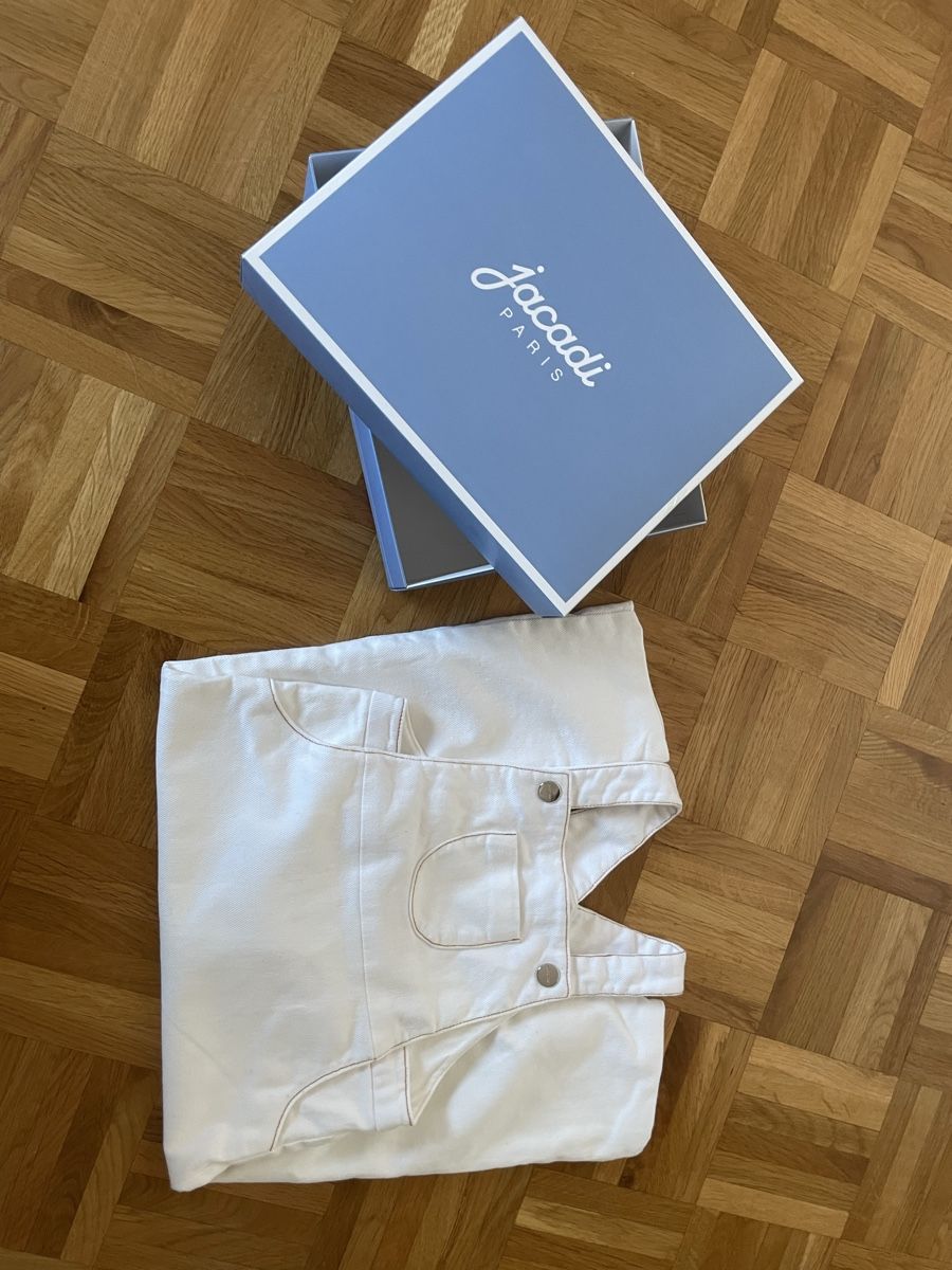Pagliaccetti: Salopette Jacadi blanc 18 mois / 81cm  – Nuovo e nell'imballaggio originale da Versoix venduto da Pti-pois 1