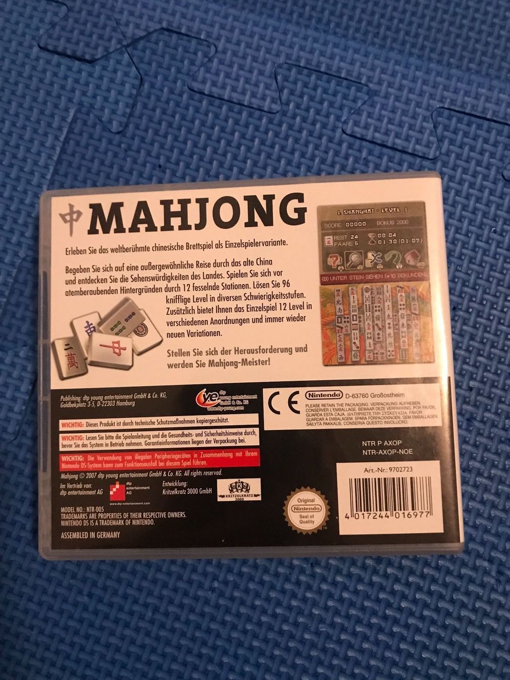 Nintendo Spiele: Mahjong Classic to go Nintendo DS – Gebraucht aus Gossau SG von schlitzerdemon 2