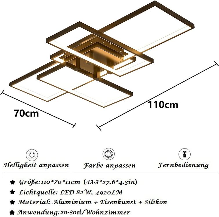 LED Deckenlampe Dimmbar 82W Deckenleuchte Wohnzimmerlampe | Kaufen Auf ...