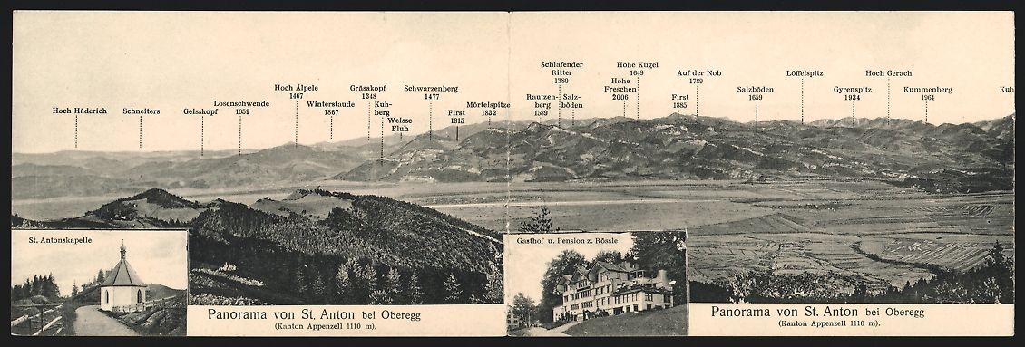 Cartoline postali: Klapp-AK St. Anton bei Oberegg, Panorama – Usato da Berlin venduto da bartko-reher