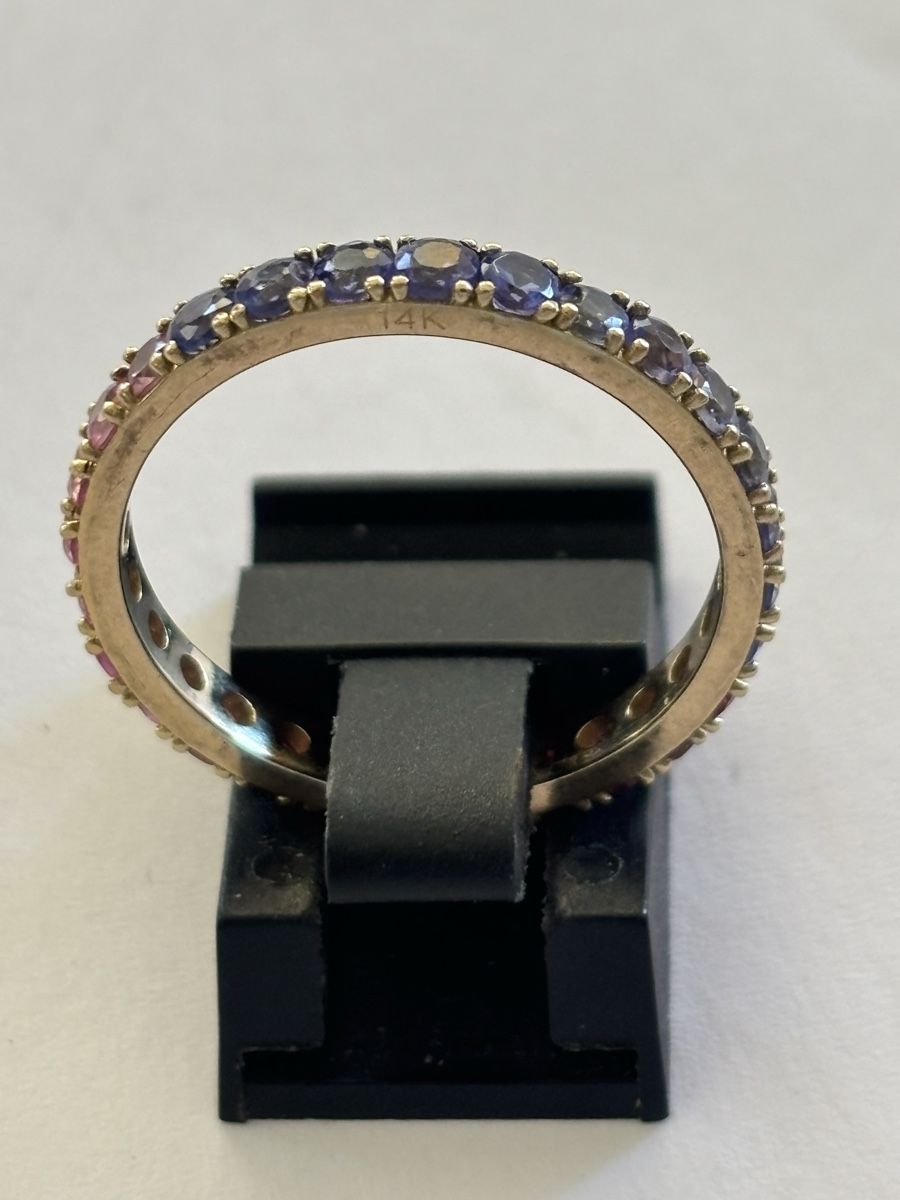 Anelli: Ring 8 Karat Gelbgold Saphir – Usato da Langnau am Albis venduto da flusspflege 2