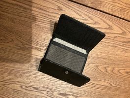 Schwarzes Calvin Klein Leder Portemonnaie